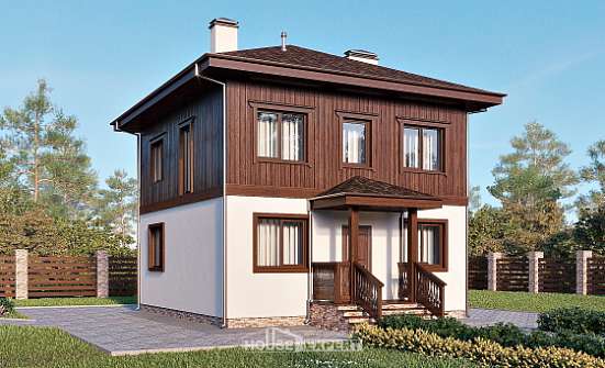 100-006-Л Проект двухэтажного дома, доступный загородный дом из бризолита, Тольятти