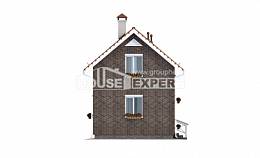 045-001-Л Проект двухэтажного дома мансардой, простой дом из пеноблока Тольятти, House Expert