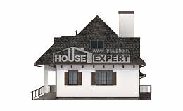110-002-Л Проект двухэтажного дома с мансардой, гараж, классический коттедж из арболита Тольятти, House Expert