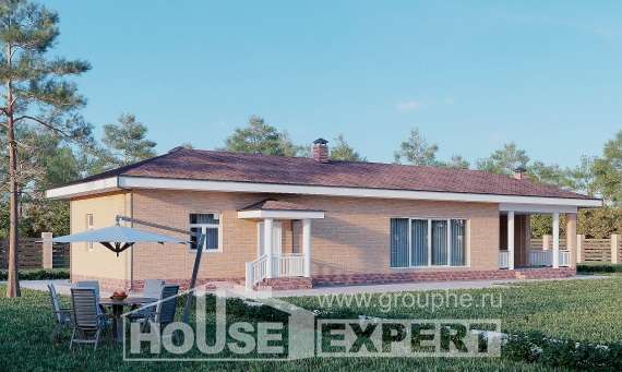 110-006-П Проект бани из поризованных блоков Тольятти, House Expert