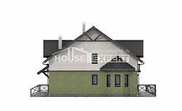 120-003-П Проект двухэтажного дома с мансардным этажом, простой загородный дом из теплоблока Тольятти, House Expert
