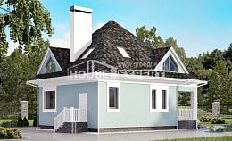 110-001-Л Проект двухэтажного дома мансардный этаж, небольшой домик из газосиликатных блоков Тольятти, House Expert