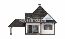 110-002-Л Проект двухэтажного дома с мансардным этажом, гараж, небольшой домик из твинблока Тольятти, House Expert