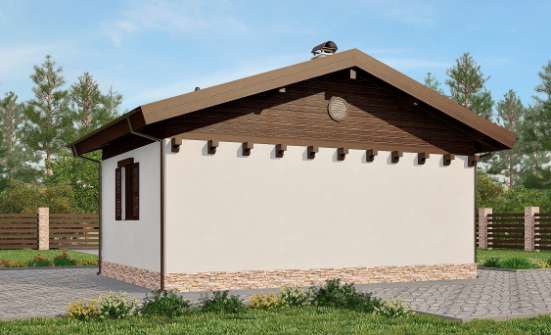 040-003-П Проект бани из поризованных блоков Тольятти | Проекты одноэтажных домов от House Expert