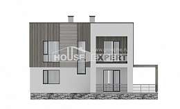 150-017-П Проект двухэтажного дома, бюджетный загородный дом из газосиликатных блоков, Тольятти