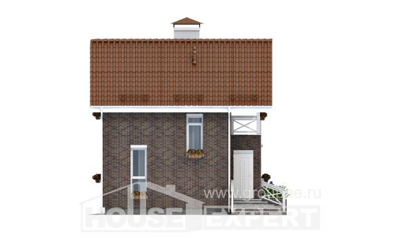 045-001-Л Проект двухэтажного дома с мансардным этажом, экономичный домик из поризованных блоков Тольятти, House Expert