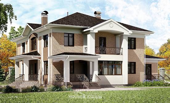 520-001-П Проект трехэтажного дома, большой домик из бризолита Тольятти | Проекты домов от House Expert